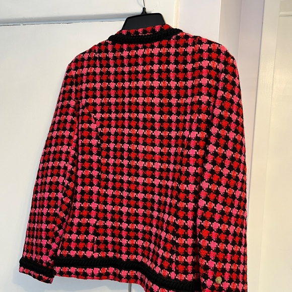 Arnold Constable Fifth Ave vintage wool jacket, Chanel inspired, black & pink - Picture 6 of 16